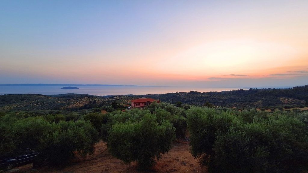 Parthenoas Village sunset panorama